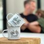 Bicycle Enamel Mug Racer Bike Style, thumbnail 1 of 8