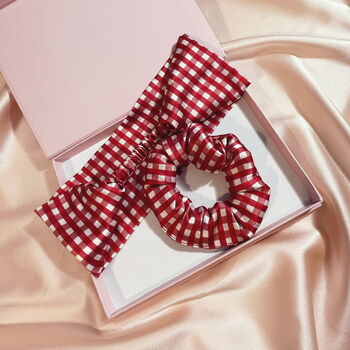 Silk Scrunchie And Headband Gift Set, 2 of 9