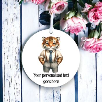 Personalised Tiger In A Suit Decoration Gift, 2 of 2