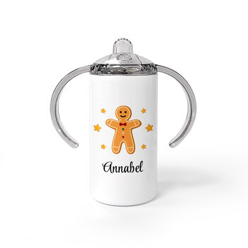 Personalised Gingerbread Kids Sippy Cup, 6 of 7