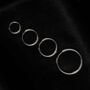 Silver Stainless Steel Hoop Earrings For Men, thumbnail 3 of 10