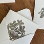 Silver Lasercut Diwali Card Set Of Five, thumbnail 5 of 8