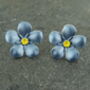 Forget Me Not Blue Flower Stud Earrings, thumbnail 2 of 5