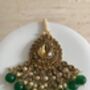 Indian Gold Plated Emerald Green Pearl Choker Set, thumbnail 7 of 8