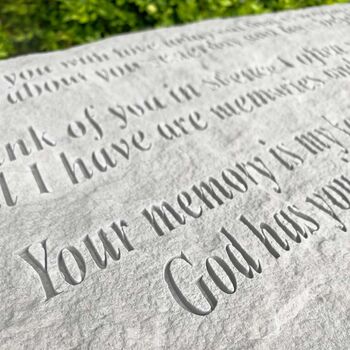 Sentimental Verse Stone Memorial Bench, 6 of 8