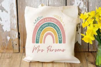 Teacher Big Heart Tote Bag, 2 of 2