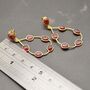 Ruby Hoops Sterling Silver Earrings, thumbnail 3 of 6