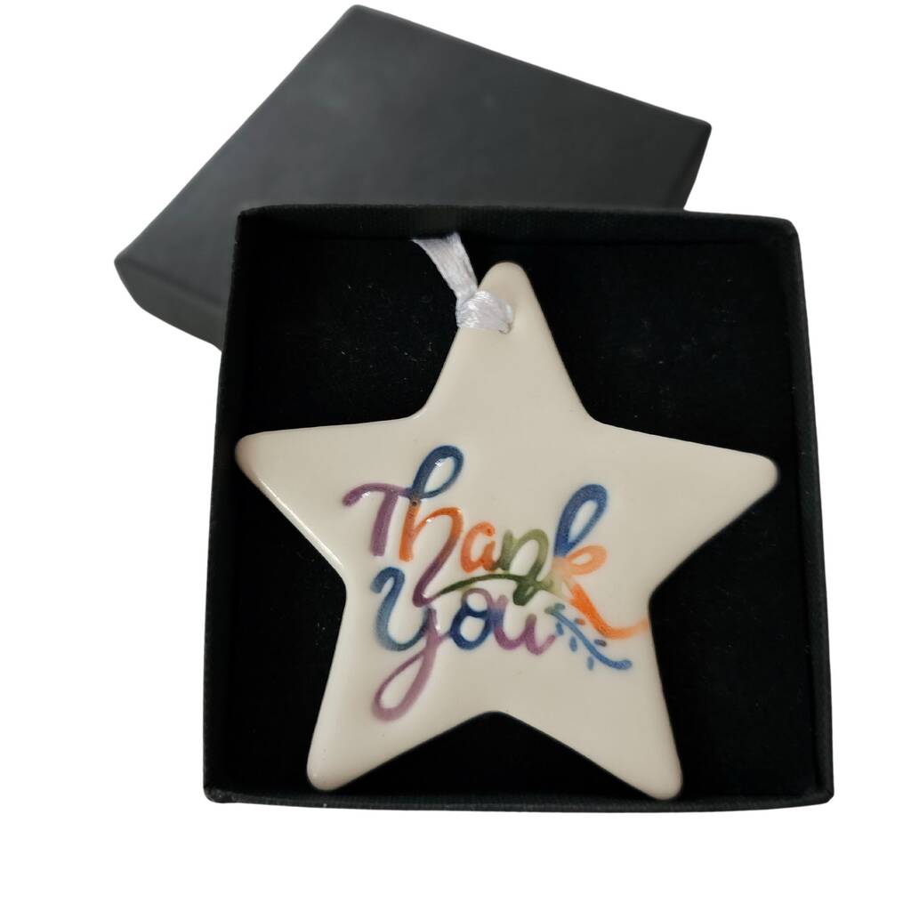 Ceramic Thank You Star Personalisable Teacher Gift