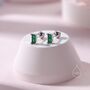 Sterling Silver Tiny Baguette Cz Screwback Earrings, thumbnail 5 of 9
