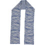 Blue And Grey Zebra Print Lambswool Scarf, thumbnail 3 of 4
