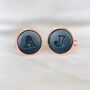 Personalised Leather Cufflinks Anniversary Gift, thumbnail 2 of 12