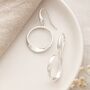 Sterling Silver Open Twisted Circle Drop Earrings – 32mm, thumbnail 3 of 7