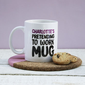 Personalised Pretending To Work Ceramic Mug, 2 of 3