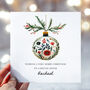 Personalised Scandi Bauble Christmas Card, thumbnail 2 of 2