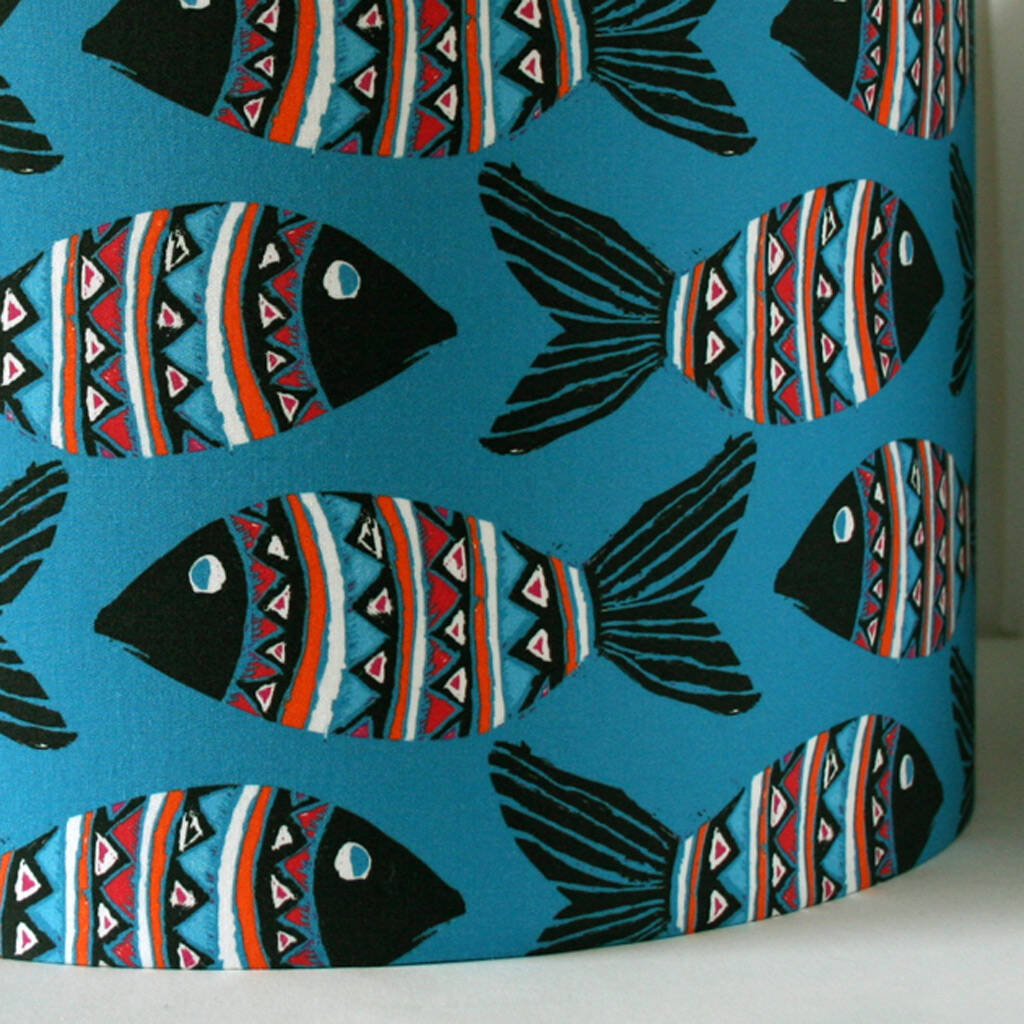 Colourful Fish Handmade Ceiling Lampshade By Made By Ilze