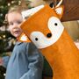 Fox Handmade Felt Dress Up Christmas Stocking, thumbnail 11 of 12