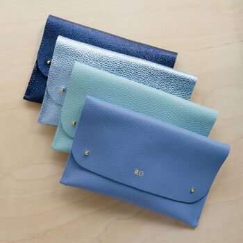 Personalised Leather Clutch Bag, 2 of 12