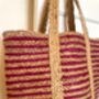 Jute Basket Tote Bag, Three Colours Available, thumbnail 2 of 8