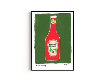 Ketchup Hand Painted Art Print, 6 of 6