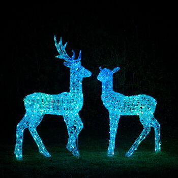 Twinkly Smart LED Acrylic Christmas Stag And Doe, 4 of 4