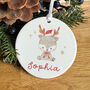 Personalised Christmas Reindeer Ceramic Ornament Gift, thumbnail 7 of 7