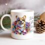 Personalised Corgi In Christmas Lights, thumbnail 8 of 9