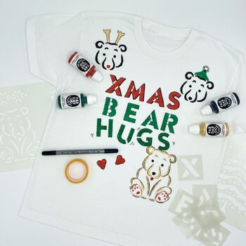 Snowman And Polar Bear Christmas Stencil For Crafts, 3 of 3