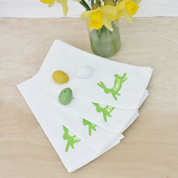 Easter Personalised Bunny Napkin, 2 of 7