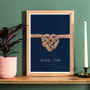 Tie The Knot Personalised Fine Art Print, thumbnail 1 of 4