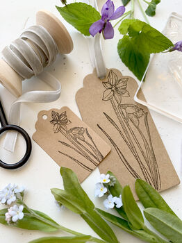 Daffodil Flower Rubber Stamp, 2 of 5