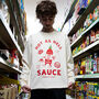Hot As Hell Sauce Unisex Graphic Sweatshirt In Vanilla, thumbnail 2 of 6