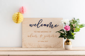 Personalised Welcome To The Wedding Of Sign, 3 of 3