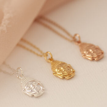 Buddha Head Necklace In Sterling Silver – Mindfulness Jewellery Gift For Her, 3 of 12