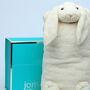 Cream Bunny Personalised Hot Water Bottle, Gift Boxed, thumbnail 3 of 7