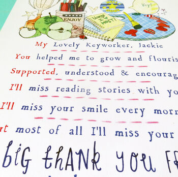 Personalised Thank You To My Teacher Print, 3 of 11