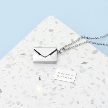 Personalised Secret Message Envelope Necklace, 2 of 4