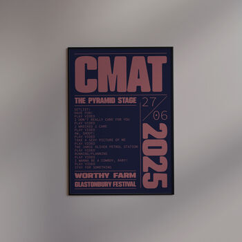 Personalised Gig Poster – Setlist, Date And Venue Print, 6 of 9