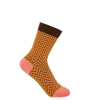 Women's Fleur De Zigzag Luxury Socks Gift Box, 5 of 5