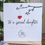 Personalised 20th Birthday Card For Special Daughter, thumbnail 3 of 4
