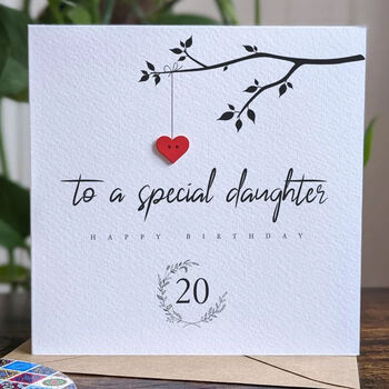 Personalised 20th Birthday Card For Special Daughter, 3 of 4