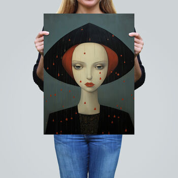 Don't Rain On My Parade Red Haired Woman Wall Art Print, 2 of 6