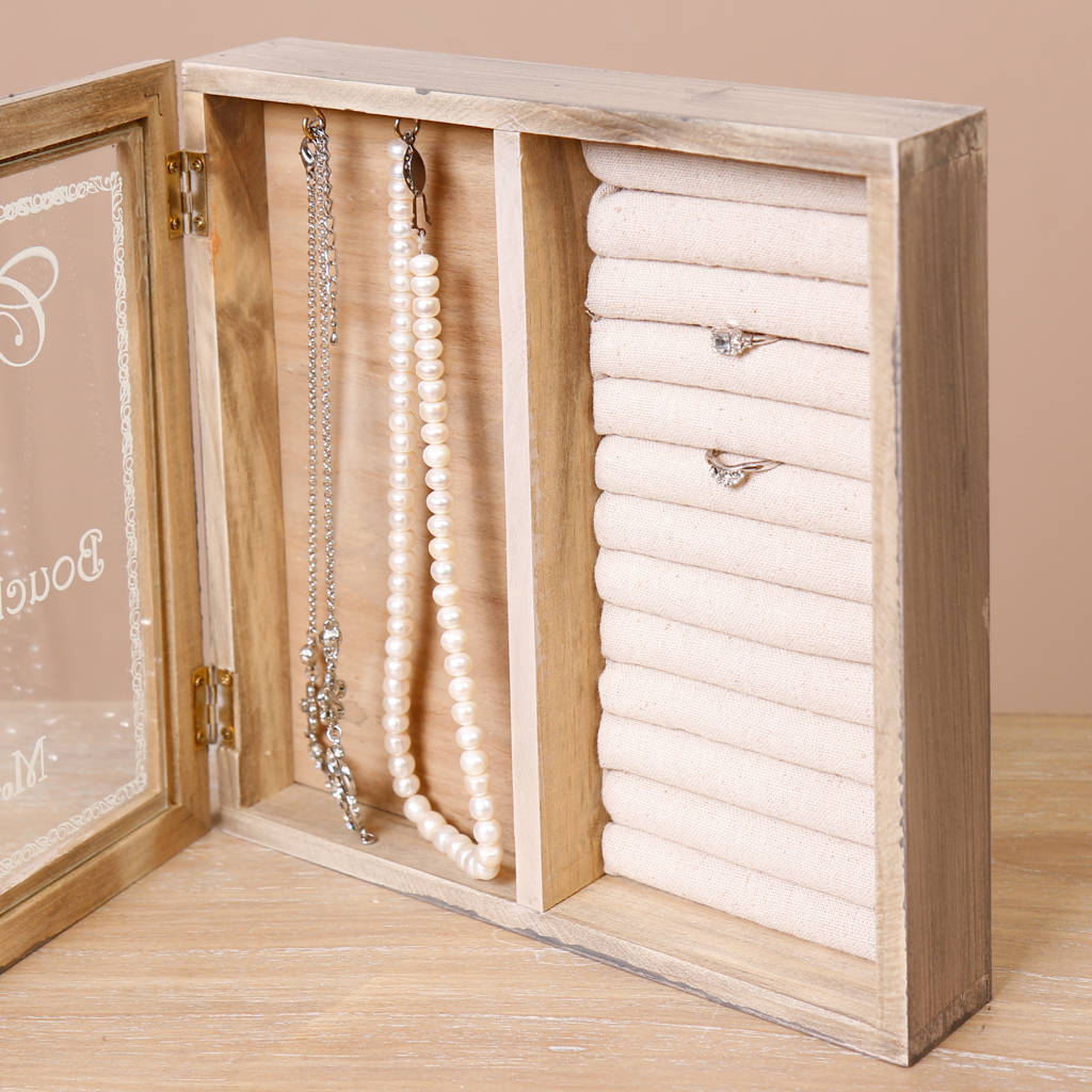 Parisian Boutique Jewellery Box With Glass Lid By Dibor