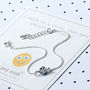 Smiley Face Emoji Bracelet In Sterling Silver, thumbnail 2 of 9