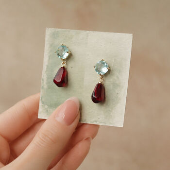 Pomegranate Drop Earrings, 3 of 8