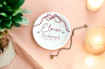 Personalised Bridesmaid's Gift Trinket Dish, 2 of 9