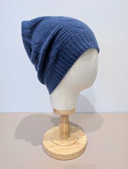 Unisex Pure Cashmere Textured Beanie, 9 of 9
