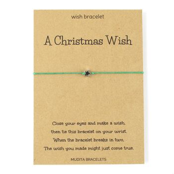 Christmas Wish Star Charm Bracelet And Card, 3 of 5