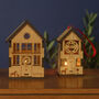 Wooden House Christmas Tree Decoration, thumbnail 4 of 5