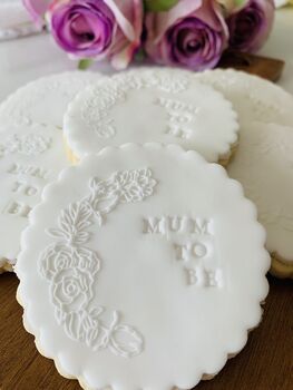 Personalised Baby Shower Mum To Be Party Biscuits, 7 of 9