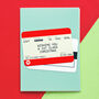 Personalised Train Ticket Christmas Card, thumbnail 3 of 5